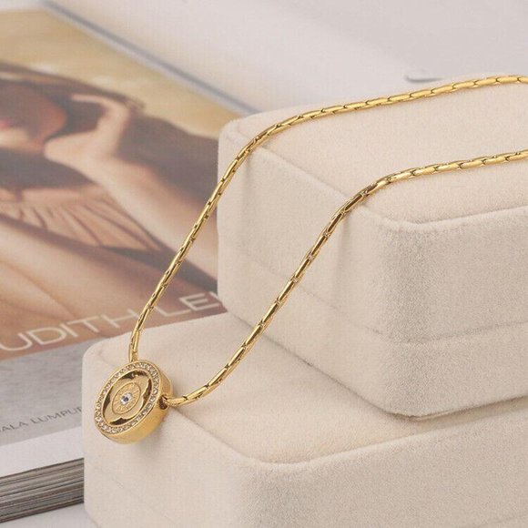 NEW Henri Bendel Gold Pave Snake Chain Necklace - Picture 2 of 10